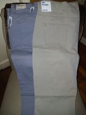Old Navy Men's Straight Jeans - Light Blue & Khaki